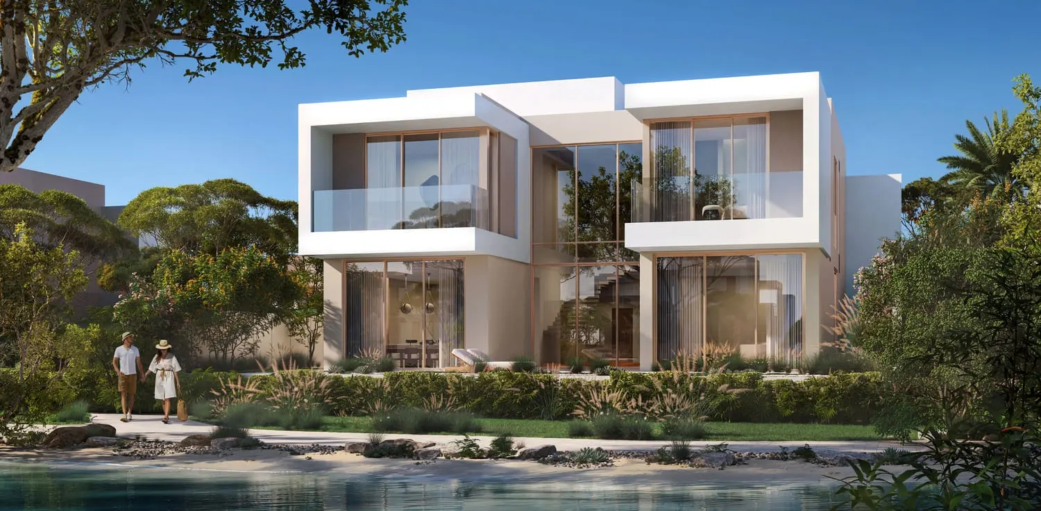 Beachfront shoreline setting near plot parcels at Bayn by Ora, Ghantoot, between Abu Dhabi and Dubai